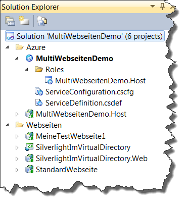 Solution Explorer - Startprojekt setzen
