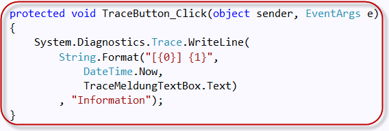 DiagnosticsDemo - Button Event Handler