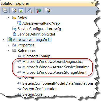 Solution Explorer - Referenzen