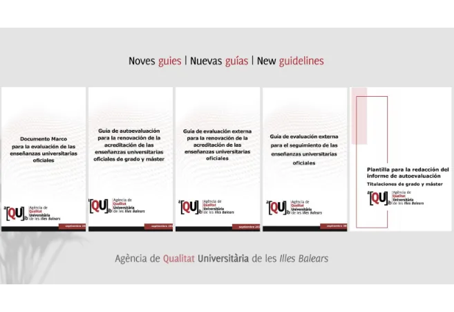 Aquib - Publicam les noves guies per a la renovació de l'acreditació i seguiment dels ensenyaments universitaris oficials de grau i màster