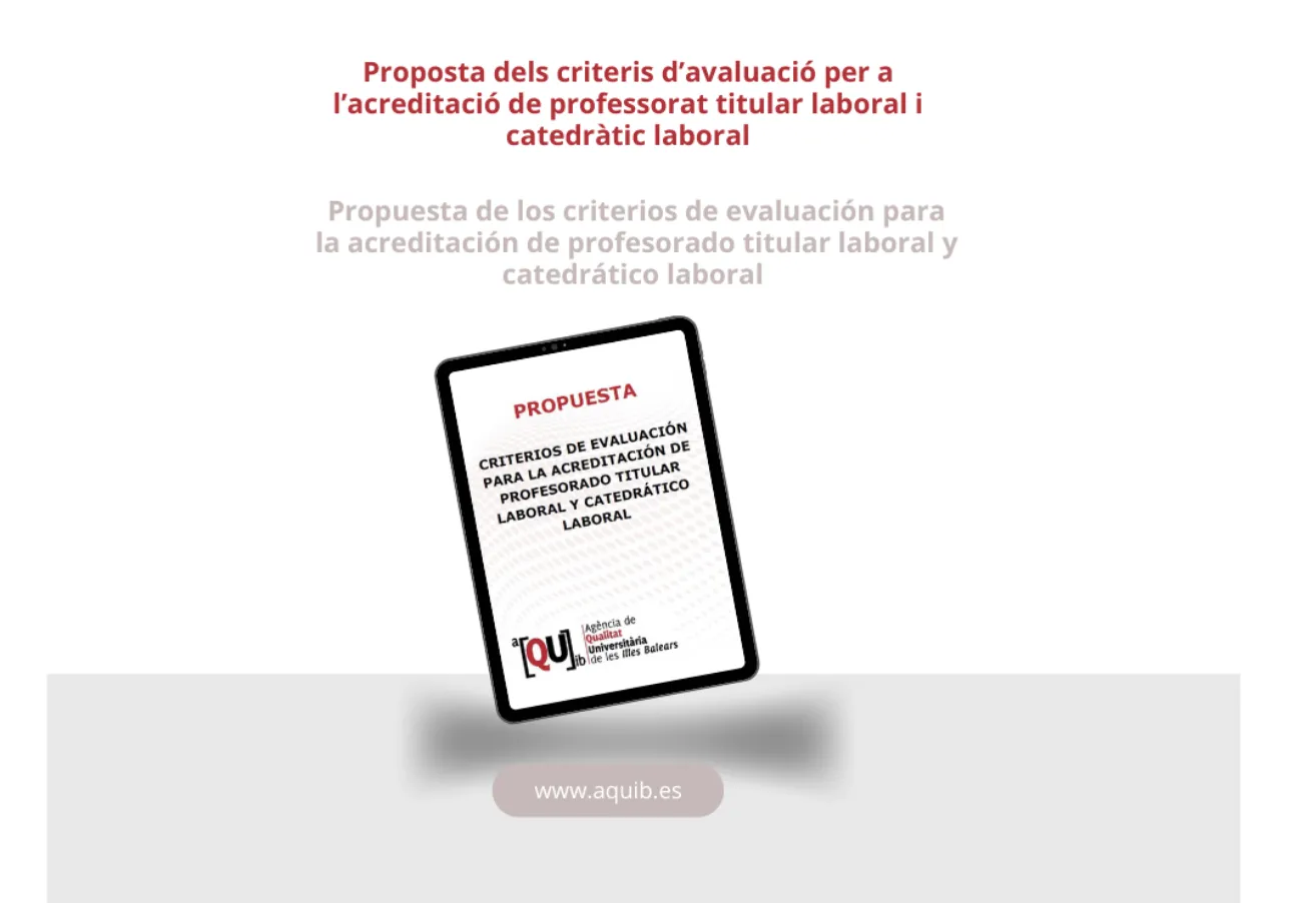 Aquib -Exposició pública de la proposta dels criteris d'avaluació del professorat permanent laboral