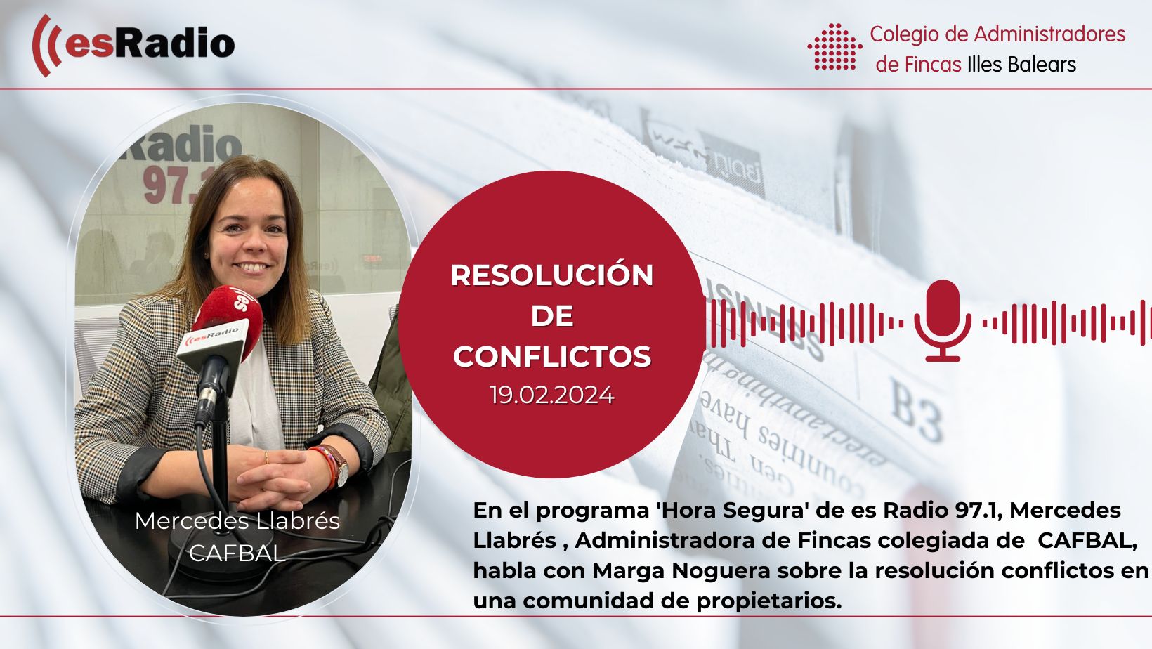 Resolución de Conflictos, por Mercedes Llabrés, en el programa 