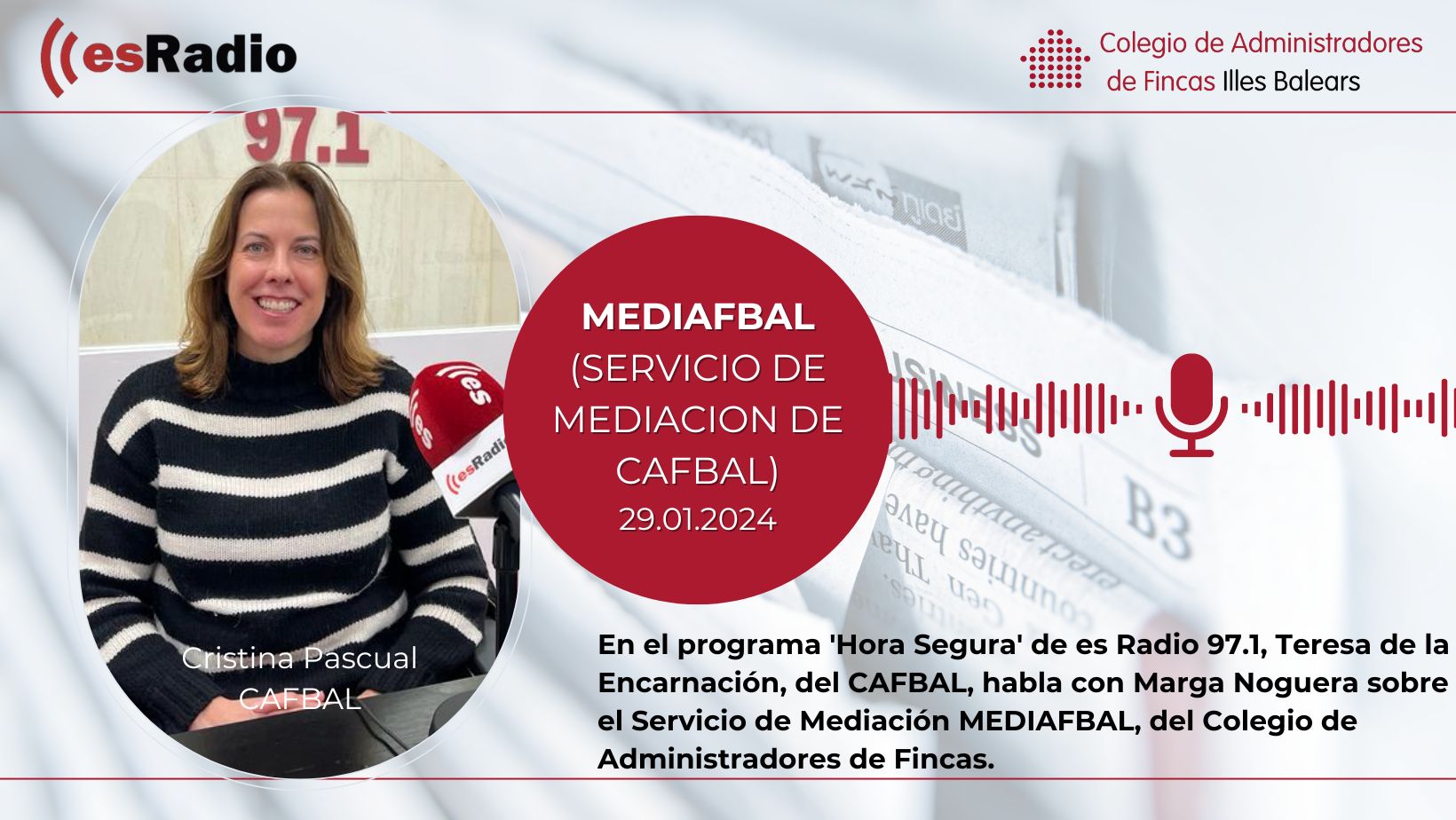 MediAfbal, Servicio de Mediación, por Cristina Pascual, en el programa 