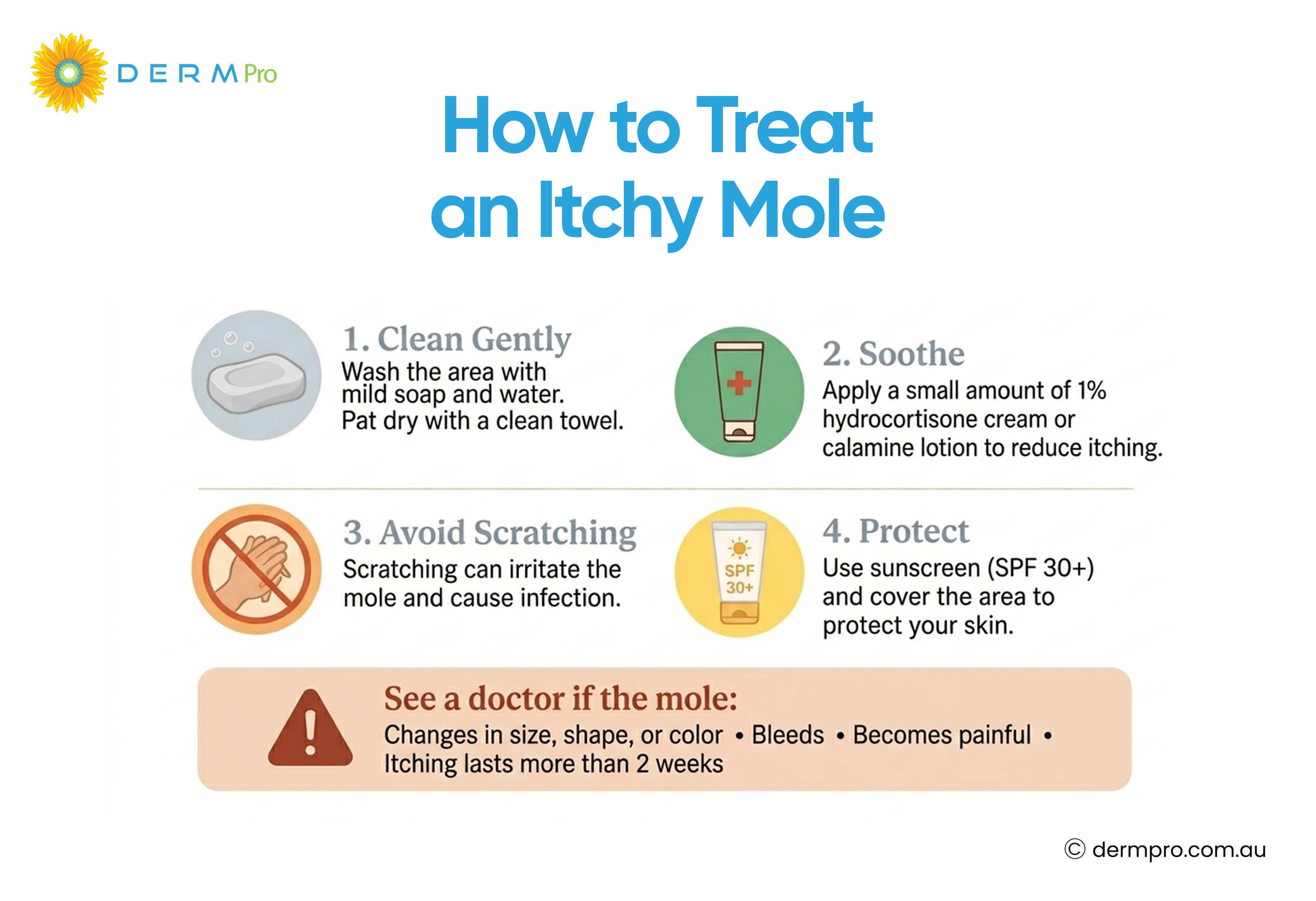 how to treat an itchy mole?