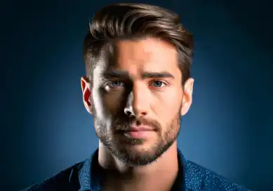 Man with a short, neatly styled haircut, illustrating the maintenance required for short haircuts