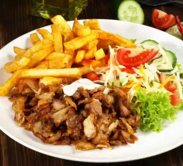Döner Frankfurt - Döner Teller Mit Pommes Frites