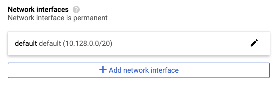 GCP Network interfaces