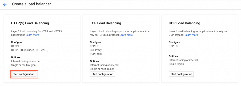 選擇 HTTP(S) Load Balancing