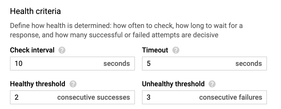 設定 Health Check 判定規則