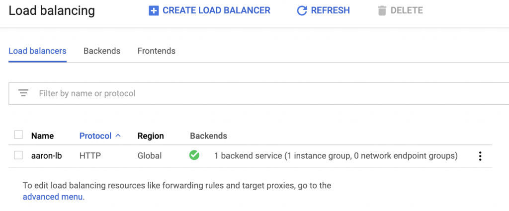 Load Balance 建立完成