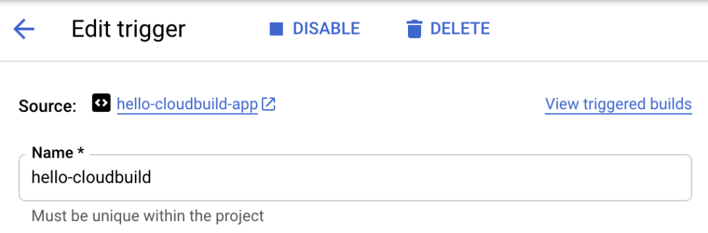 edit cloud build trigger