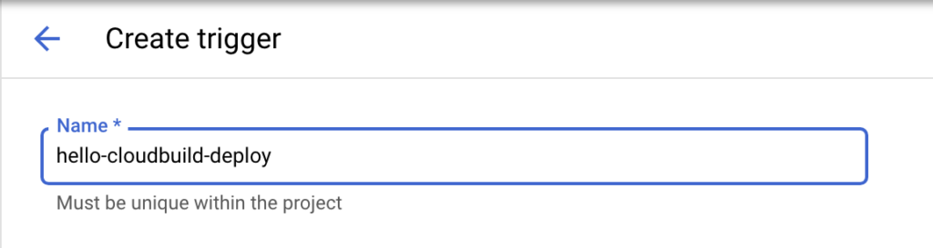 create trigger hello-cloudbuild-deploy