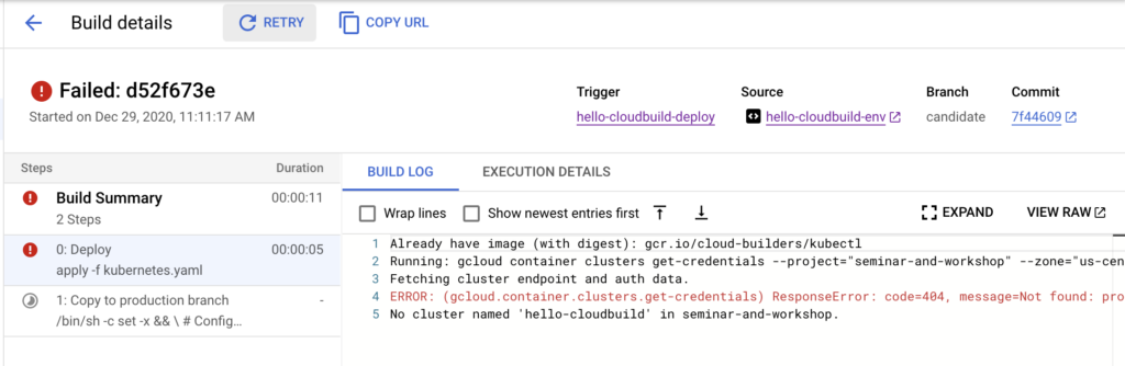 retry cloud build