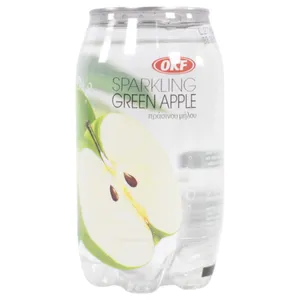 Agua Saborizada Okf Manzana Verde Con Gas 350ml