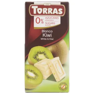 Chocolate Blanco Torras Con Kiwi Sin Azúcares Añadidos 75 G