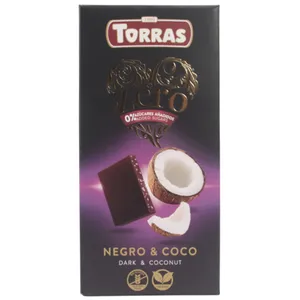 Chocolate Torras Negro Con Coco 125 G