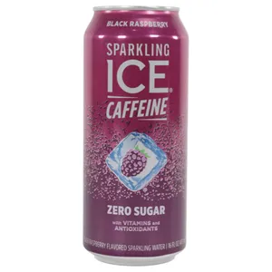 Agua Saborizada Con Gas Sparkling Ice + Caffeine Black Rasperry 473 Ml