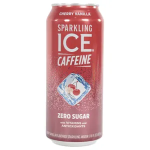 Agua Saborizada Sparkling Ice Cereza Y Vanilla Sin Azucar Con Cafeina Y Gas 473 Ml
