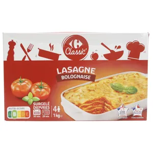 Congelado Lasaña Boloñesa Carrefour 600g