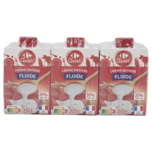 Crema Entera Carrefour 30% Mg 3x20 Cl