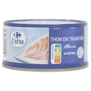 Atún Albacora En Trozos Natural Carrefour ¼ Lata