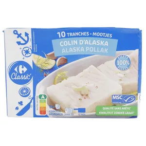 Congelado Filete De Colin De Alaska Carrefour 10x100g