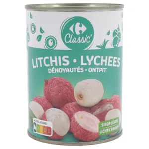 Litchis En Sirope Ligero Carrefour 3/4