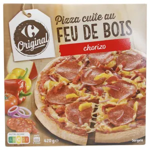 Congelado Pizza Leña Chorizo Carrefour 400g