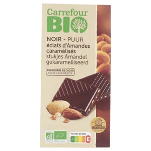 Chocolate Negro Con Almendras Carrefour Bio 100 G