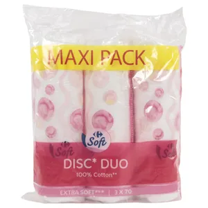 Algodón Carrefour Discos 3 Paquetes 70 Unidades