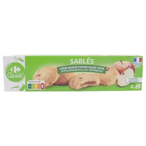 Galletas De Corazón De Manzana Carrefour Classic Estilo Tatin 100 G