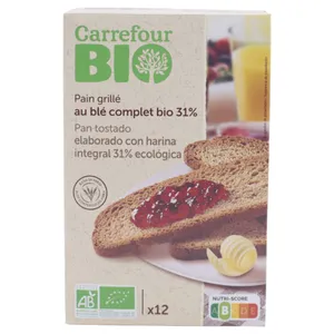 Pan Tostado Orgánico Carrefour 250 G