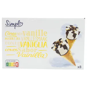 Helado 8x Cone Vanille Disc Carrefour 120ml