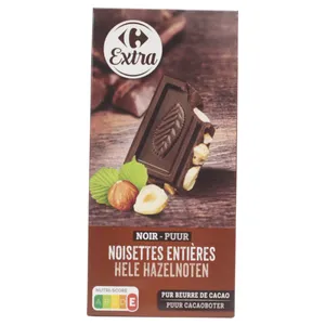 Chocolate Negro Carrefour Extra Con Avellanas Enteras 200 G