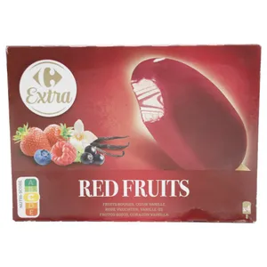 Helado Carrefour Extra De Frutos Rojos 4 Unidad