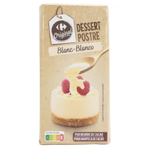 Chocolate Carrefour Blanco Para Postres 200 G