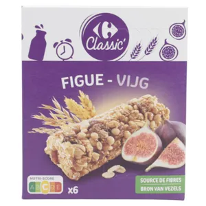 Barra De Cereal Con Higo Carrefour 6 X21 G