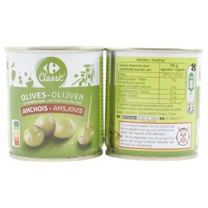 Aceitunas Carrefour Rellenas De Anchoa 285 G