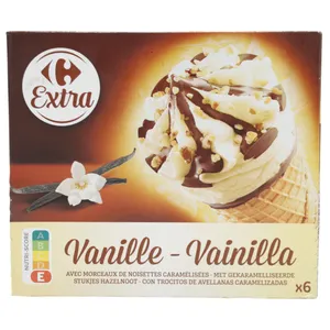 Helado Cono Vainilla Macadamia X6 Carrefour