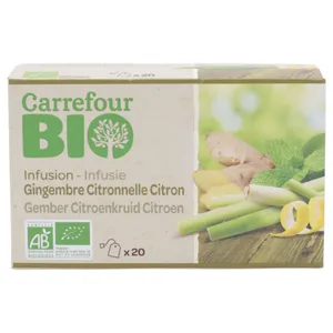 Té Infusión De Jengibre Carrefour Bio 20 Bolsitas