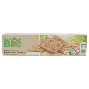 Galletas Carrefour Bio De Espelta Y Sésamo 170 G