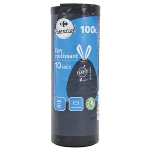 Funda De Basura Carrefour Essential 100 L X10