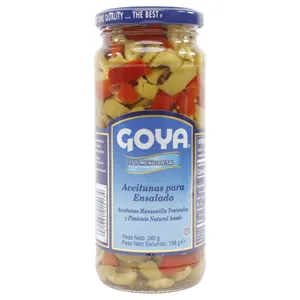 Aceitunas Goya Troceadas Con Pimientos Asados Para Ensalada 198 G