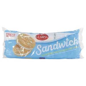 Galletas Guarina Sandwich Sabor Vainilla (330 G) 12 Un