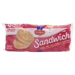 Galleta Guarina Relleno De Fresa (330 G) 12 Unidades