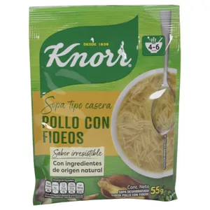 Sopa Pollo Con Fideos Knorr 55 G