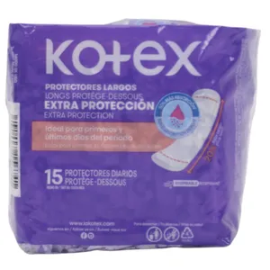 Protectores Diarios Kotex Largos X15 Unidades