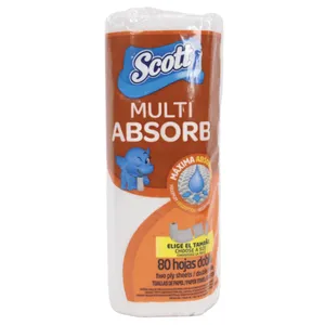 Toalla De Papel Scott Multi Absorb 1 Rollo 80 Hojas