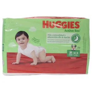 Pañales Huggies Active Sec Talla G X9 Unidades