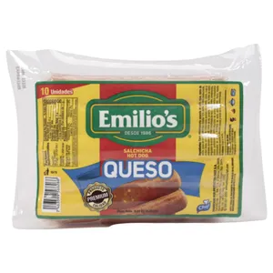 Salchichas Emilio’s Con Queso Rellenas 10 Unidades